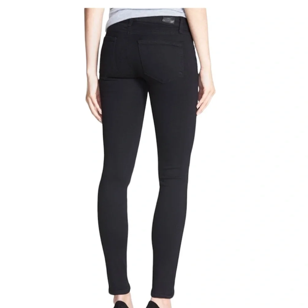 Paige Black High Rise Ultra skinny double zip Jeans, Size 27 - Picture 3 of 14